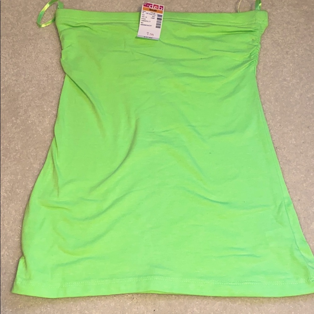 Strapless green top NEW